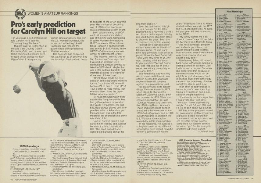 Pro's early prediction for Carolyn Hill on target