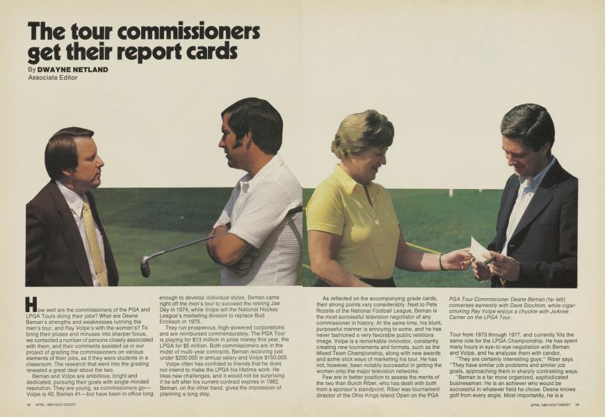 The tour commissioners get their report cards