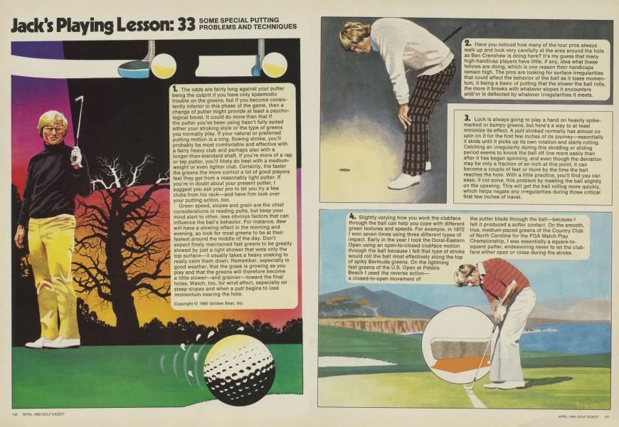 SOME SPECIAL PUTTING PROBLEMS AND TECHNIQUES