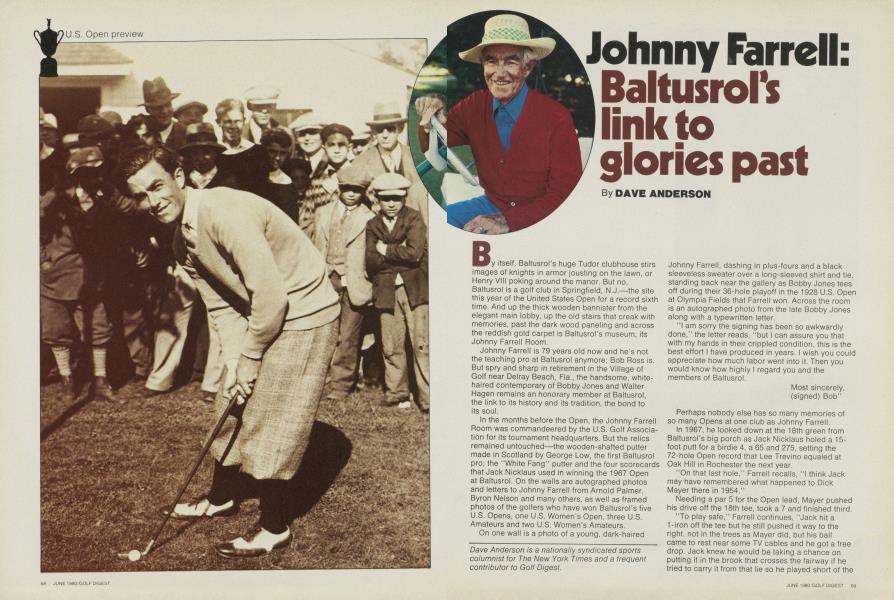 Johnny Farrell: Baltusrol's link to glories past