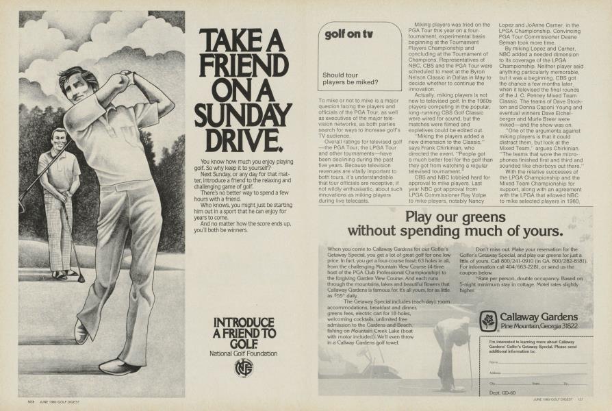 Should tour players be miked?