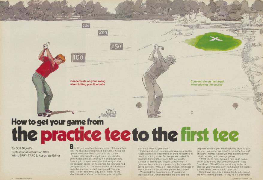 How to get your game from the practice tee to the first tee