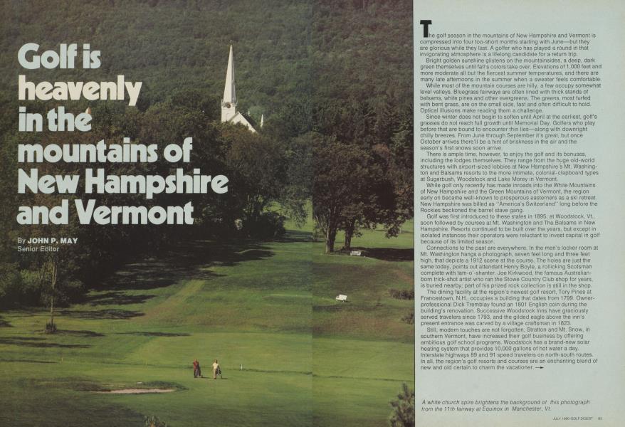 Golf is heavenly in the mountains of New Hampshire and Vermont