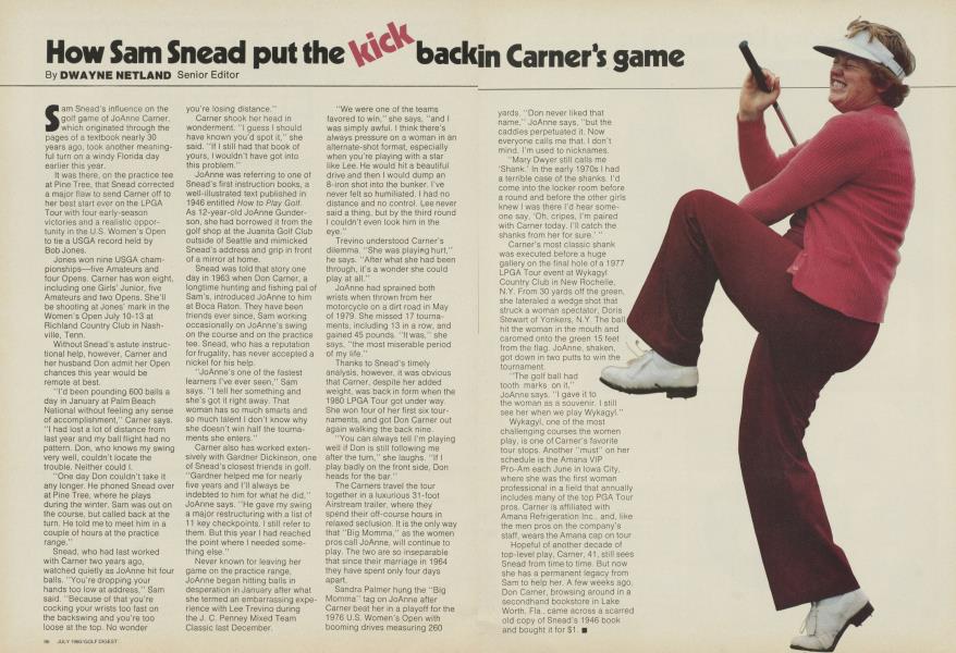 How Sam Snead put the kick back in Carner's game