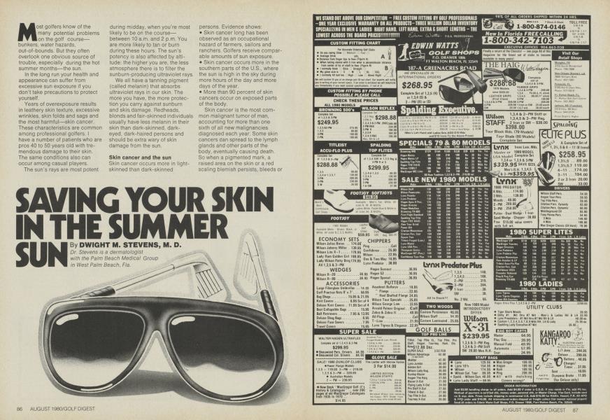 SAVING YOUR SKIN IN THE SUMMER SUN