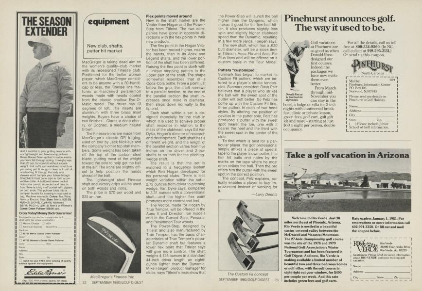 New club, shafts, putter hit market