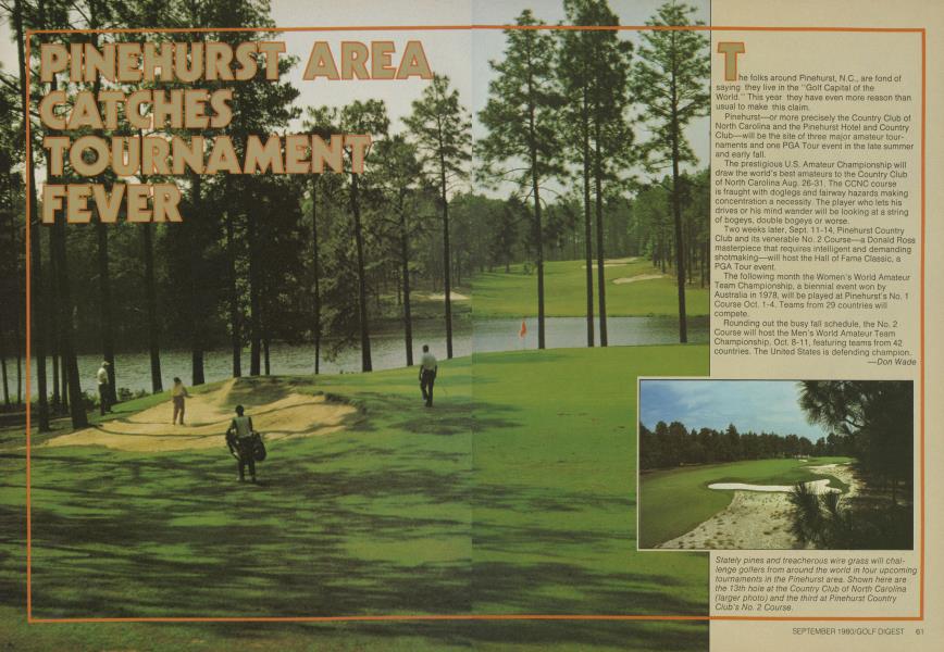PINEHURST AREA CATCHES TOURNAMENT FEVER