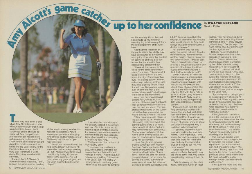 Amy Alcott's game catches up to her confidence
