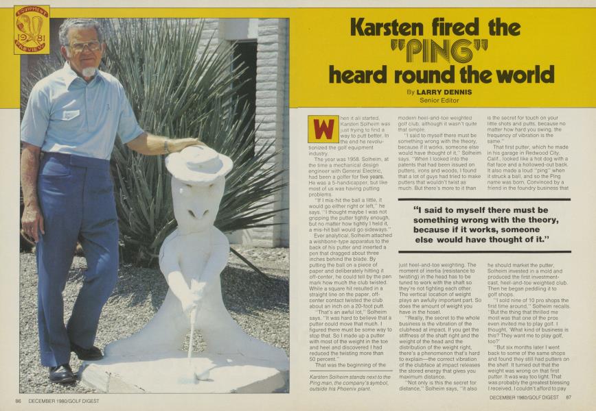 Karsten fired the "PING" heard round the world