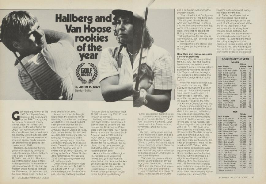 Hallberg and Van Hoose rookies of the year