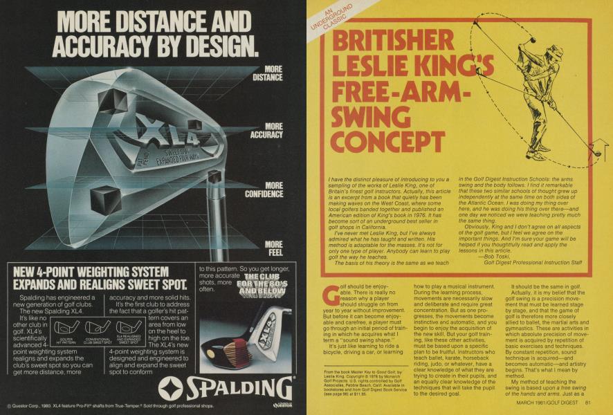 BRITISHER LESLIE KING'S FREE-ARMSWING CONCEPT