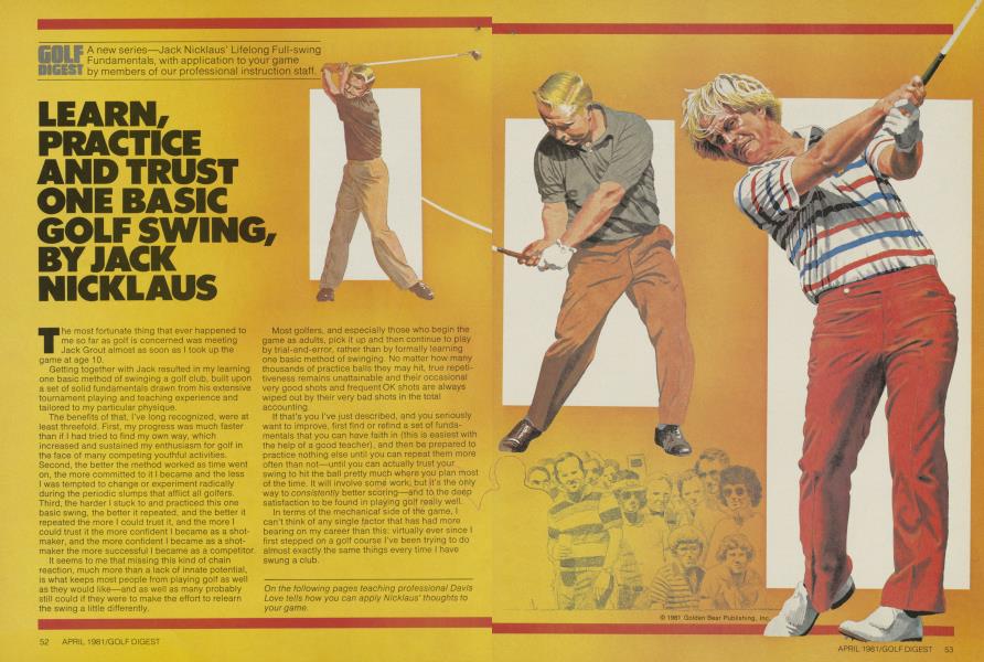 LEARN, PRACTICE AND TRUST ONE BASIC GOLF SWING,