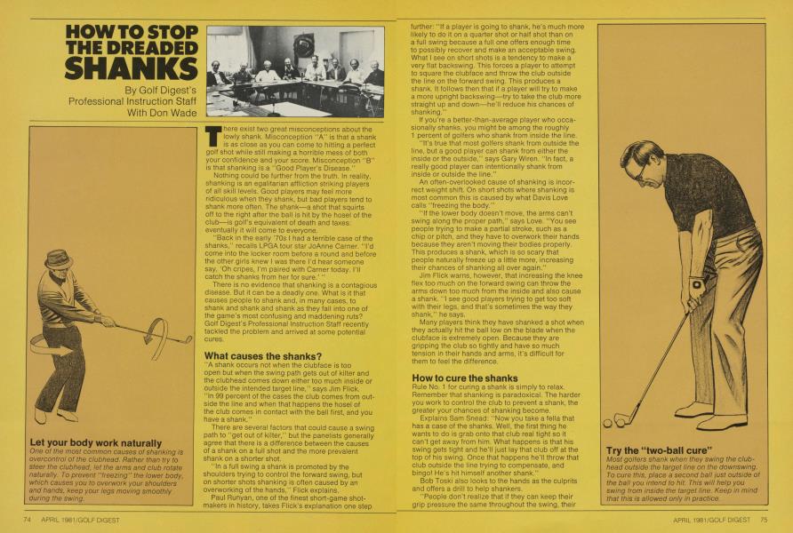 HOW TO STOP THE DREADED SHANKS