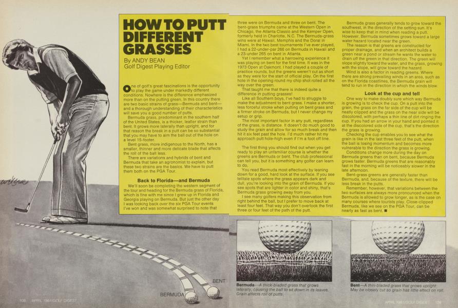 HOW TO PUTT DIFFERENT GRASSES