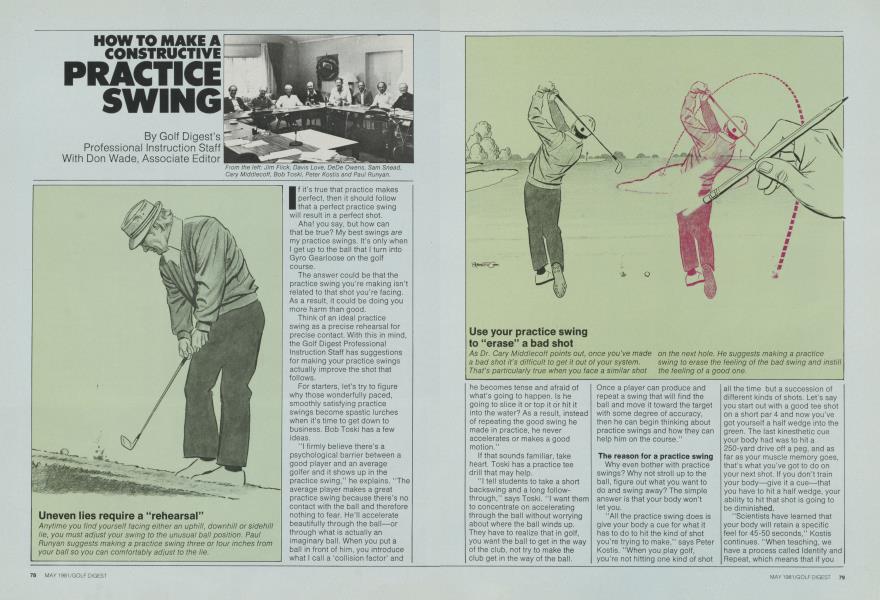 HOW TO MAKE A CONSTRUCTIVE PRACTICE SWING