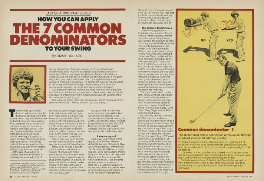 HOW YOU CAN APPLY THE 7 COMMON DENOMINATORS TO YOUR SWING