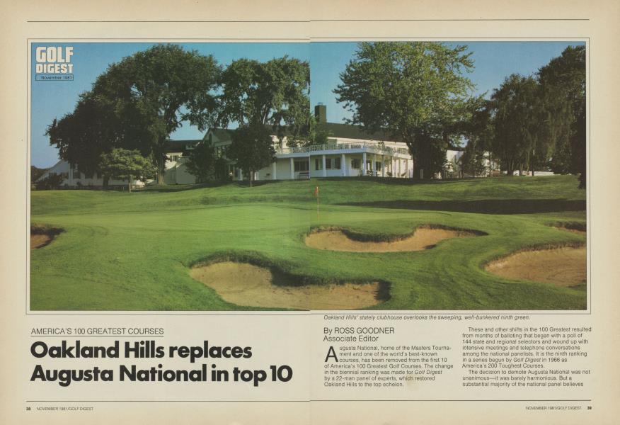 Oakland Hills replaces Augusta National in top 10