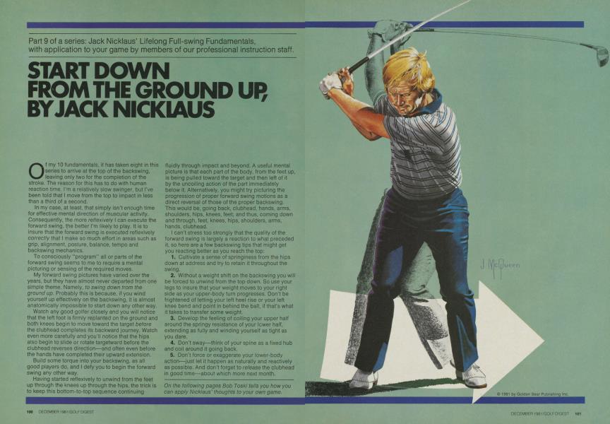 START DOWN FROM THE GROUND UP