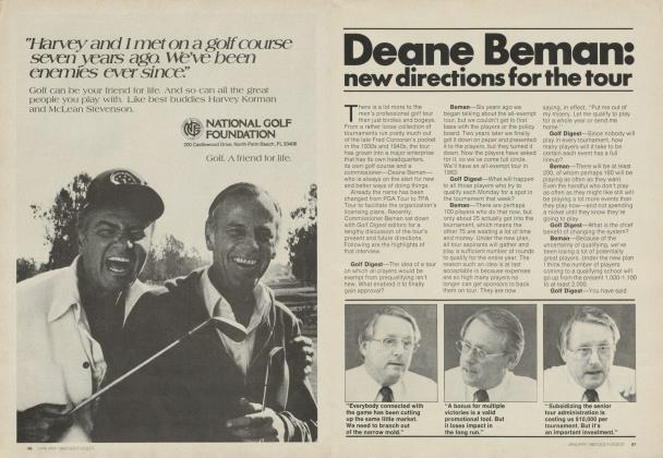 Deane Beman: New directions for the tour