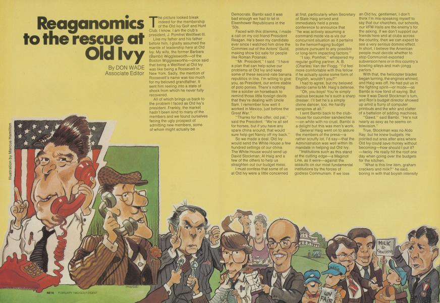 Reaganomics to the rescue at Old Ivy