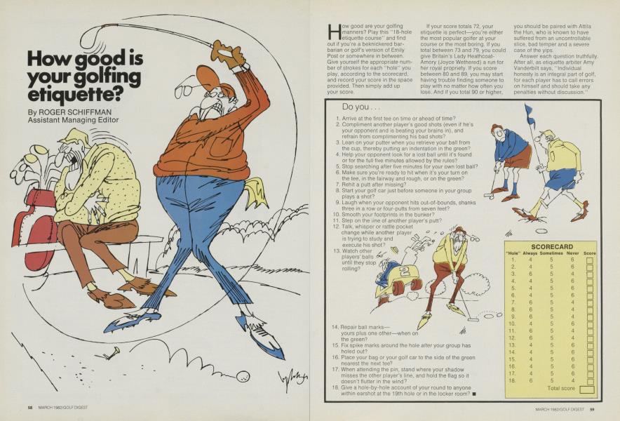 How good is your golfing etiquette?