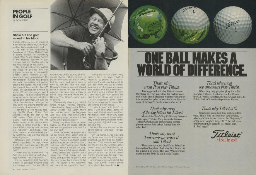 Show biz and golf mixed in his blood