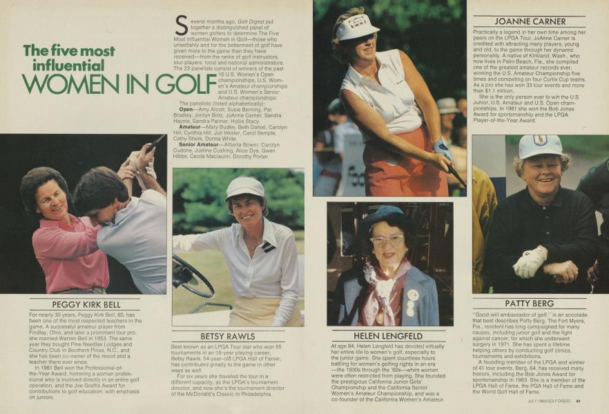 The five most influential WOMEN IN GOLF