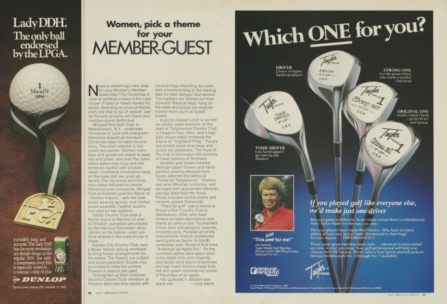 Women, pick a theme for your MEMBER-GUEST