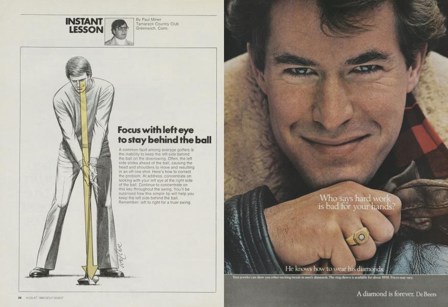 Focus with left eye to stay behind the ball