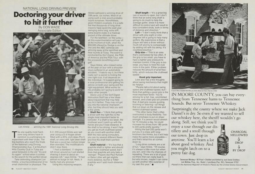 Doctoring your driver to hit it farther