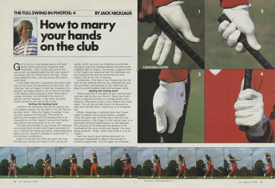 How to marry your hands on the club