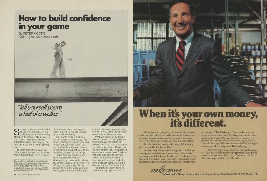 How to build confidence in your game