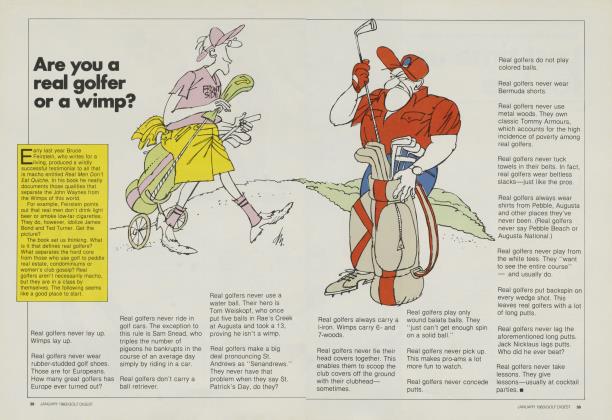 Are you a real golfer or a wimp?
