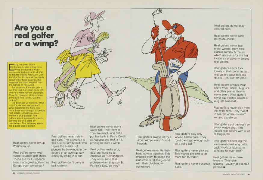 Are you a real golfer or a wimp?