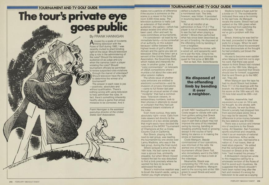 The tour’s private eye goes public