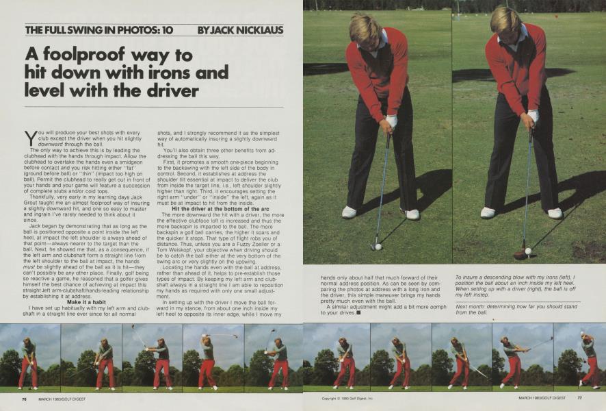 A foolproof way to hit down with irons and level with the driver