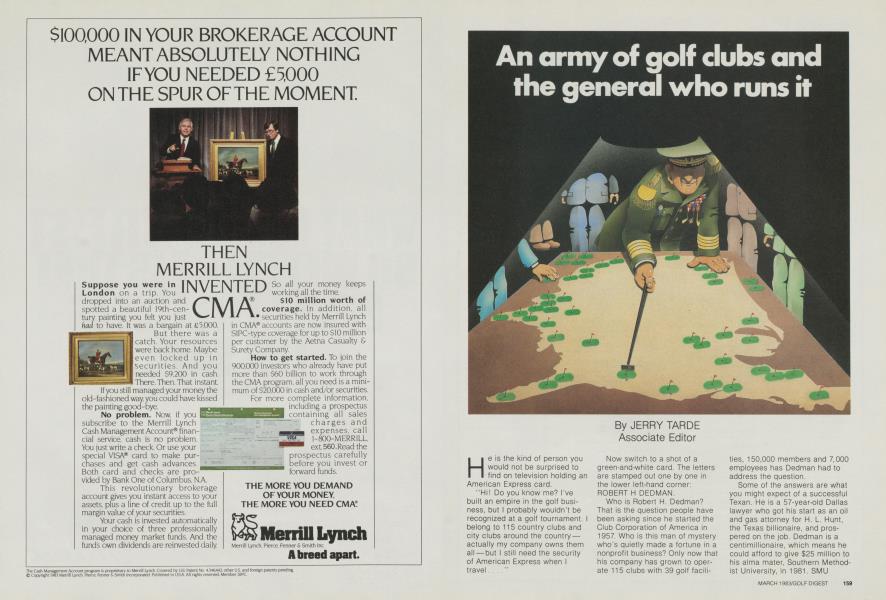 An army of golf clubs and the general who runs it
