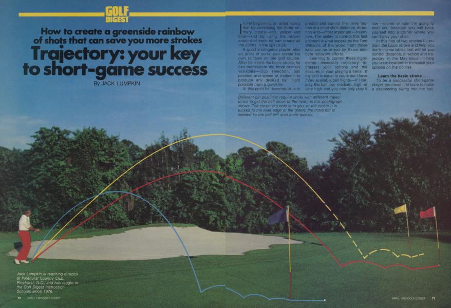 How to create a greenside rainbow of shots that can save you more strokes Trajectory: your key to short-game success
