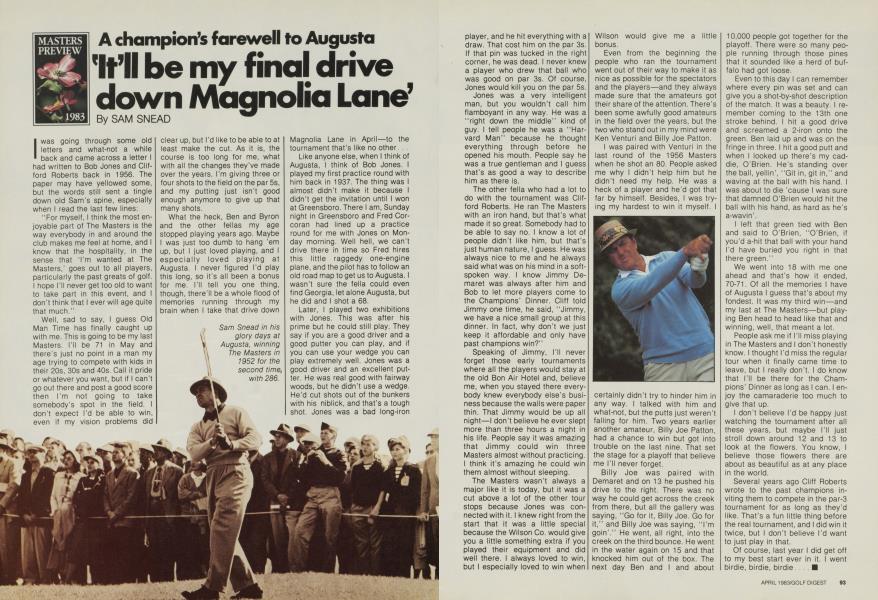 A champion’s farewell to Augusta ’It’ll be my final drive down Magnolia Lane’