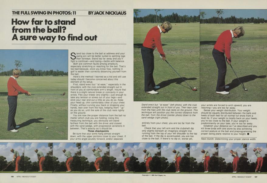 How far to stand from the ball? A sure way to find out