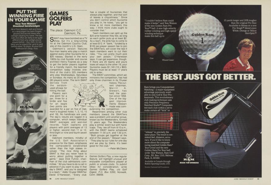 GAMES GOLFERS PLAY