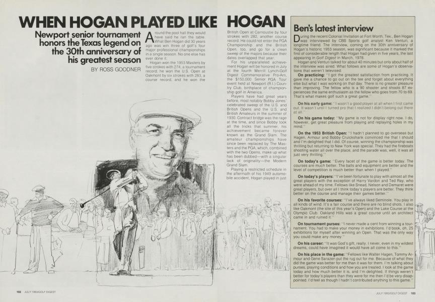 WHEN HOGAN PLAYED LIKE HOGAN
