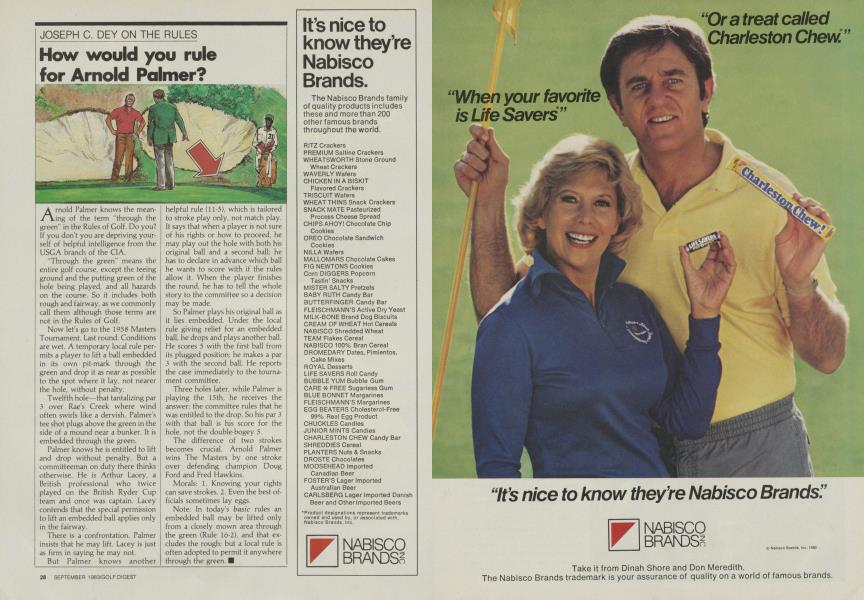 How would you rule for Arnold Palmer?