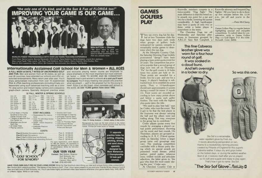 GAMES GOLFERS PLAY