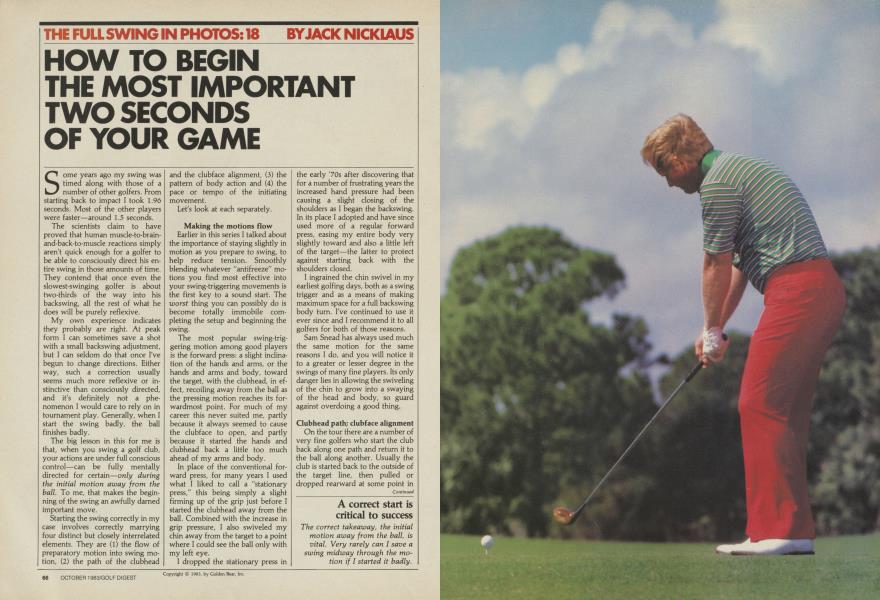 HOW TO BEGIN THE MOST IMPORTANT TWO SECONDS OF YOUR GAME