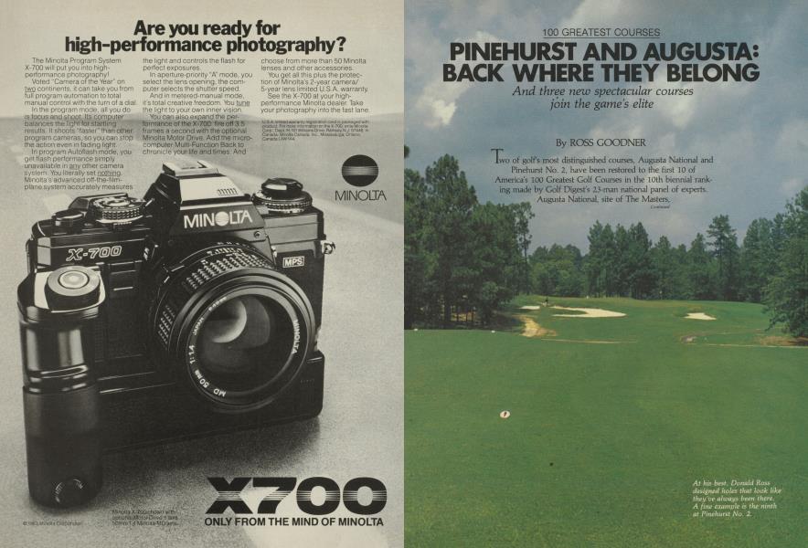 PINEHURST AND AUGUSTA: BACK WHERE THEY BELONG