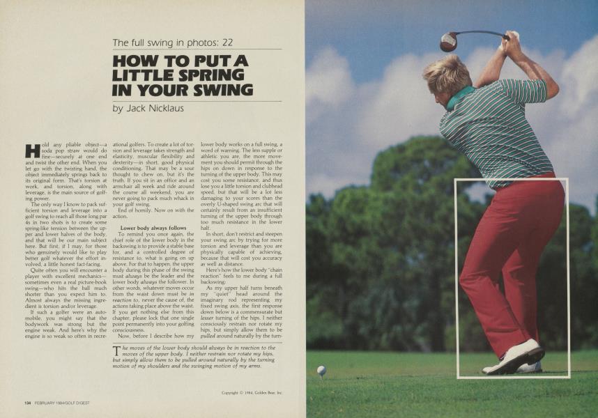 HOW TO PUT A LITTLE SPRING IN YOUR SWING