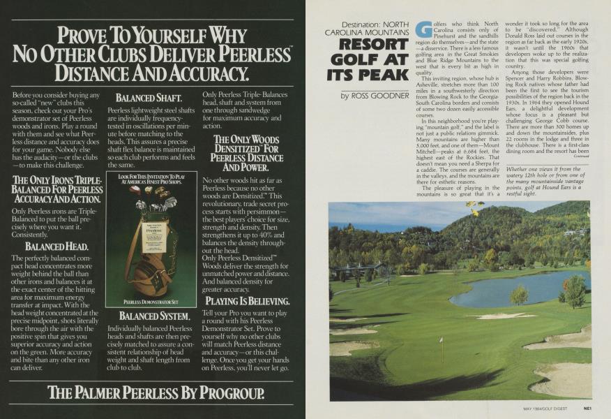 Destination: NORTH CAROLINA MOUNTAINS RESORT GOLF AT ITS PEAK