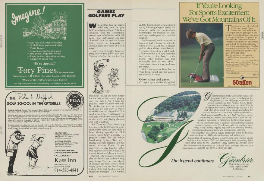 GAMES GOLFERS PLAY