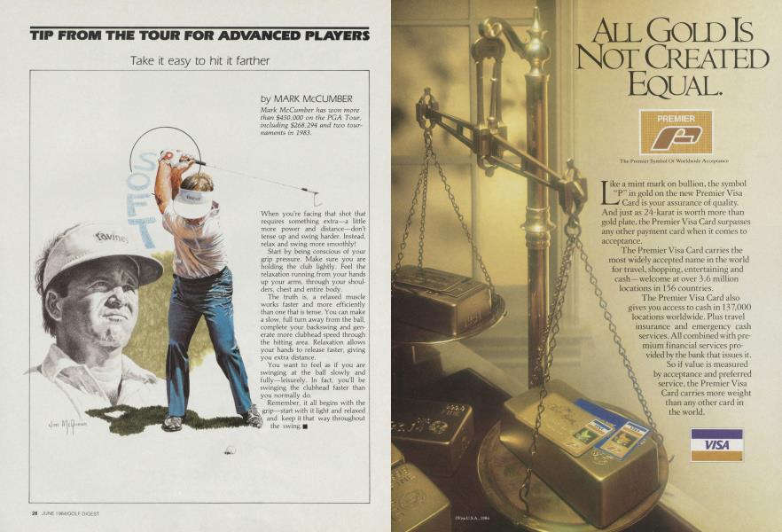 TIP FROM THE TOUR FOR ADVANCED PLAYERS